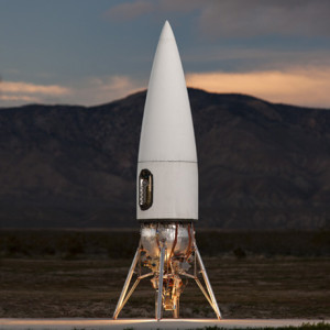 Masten Space Systems Xaero rocket, photographed on February 14, 2011 at Mojave Airport, CA